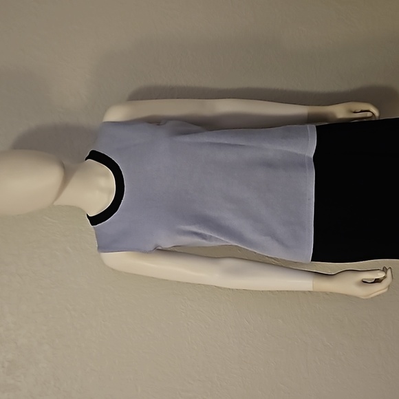 VINTAGE Powder Blue Floral Crochet Sweater Set - Picture 5 of 6